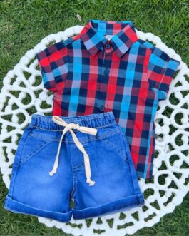 Conjunto Infantil Menino Xadrez