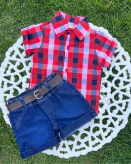 Conjunto Infantil Menino Xadrez