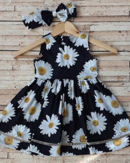 Vestido Infantil Boneca Girassóis – G