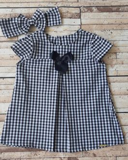 Vestido Infantil Trapézio Laço – G