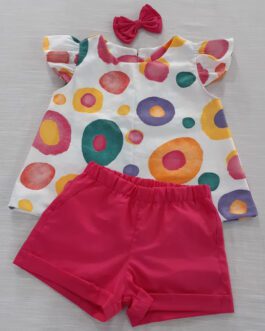 Conjunto Infantil Boneca Bolas Coloridas – M