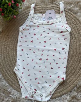 Body Alcinha Cotton Estampado Flores